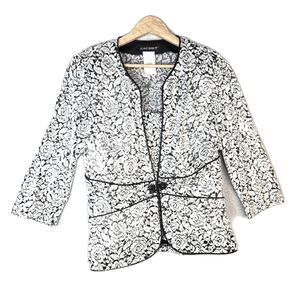 Vintage Cachet Two Piece Sequin Jacket Tank Silver Size 12 Evening Glam
